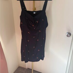 Old Navy Black Mini Dress with Cherry Print